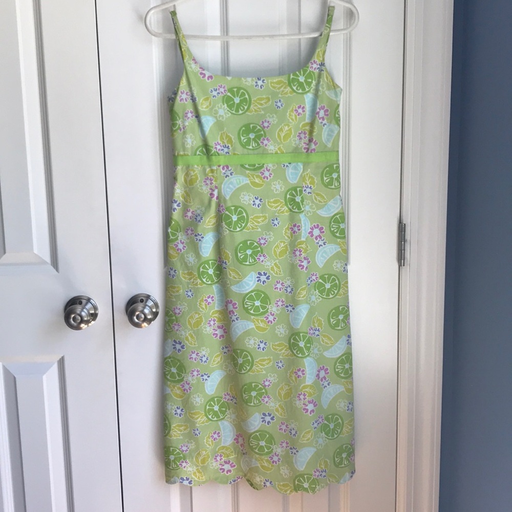 Lilly Pulitzer lime green dress.  Ex cond. size 6